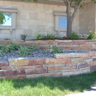 Natural Stone Retaining Wall